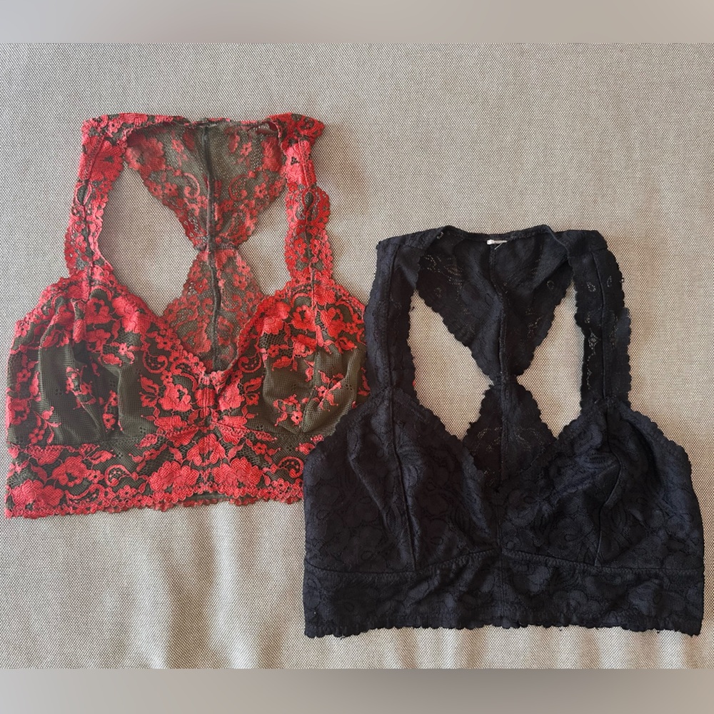 Free People Galloon Racerback Lace Bralette small bundle